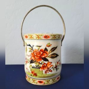 Vintage Floral Daher England Tea Tin, Retro Storage Tin, Vintage Floral Decorati